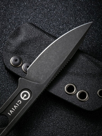 Нож CIVIVI Fixed Blade Circulus сталь 10Cr15CoMoV, рукоять из нержавеющей стали с каменной (Вскрытая, поврежден. упаковка)