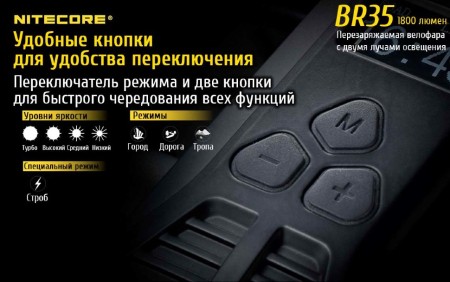 Велофара Nitecore BR35 Cree XM-L2 U2, 17189