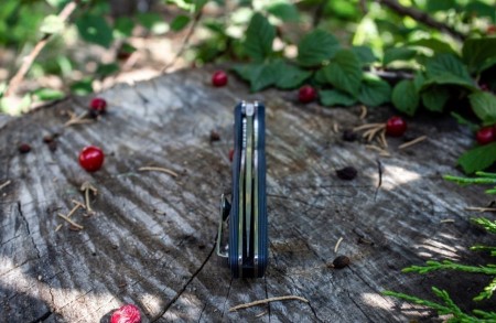 Нож складной Ruike Fang P105-Q черный/синий (Витрин. образец)