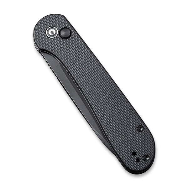 Уцененный товар Складной нож CIVIVI Button Lock Elementum 14C28N Steel Black Stonewashed Handle G10 Black(Вскрытая упаковка)