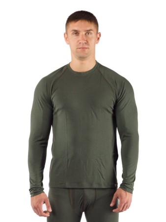 Футболка  мужская Atar/ дл. рукав/ шерсть 160/ зеленый