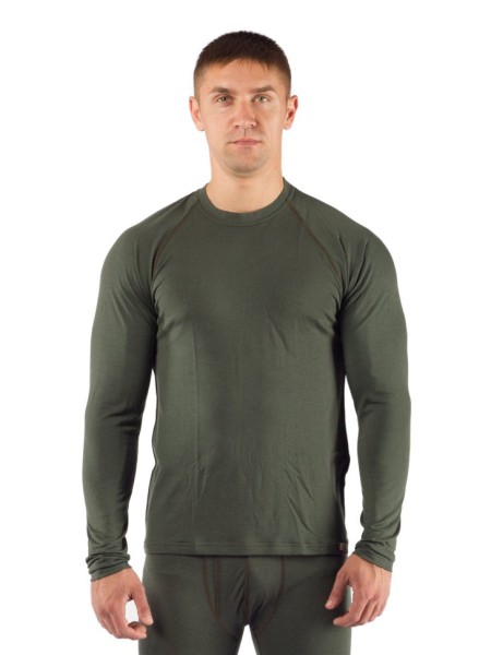 Футболка  мужская Atar/ дл. рукав/ шерсть 160/ зеленый