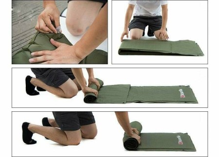 Коврик для сна Naturehike NH15Q002-D с подушкой голубой, 6927595782583