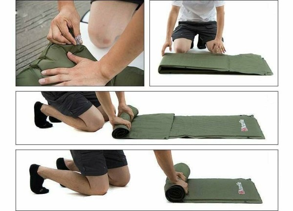 Коврик для сна Naturehike NH15Q002-D с подушкой голубой, 6927595782583