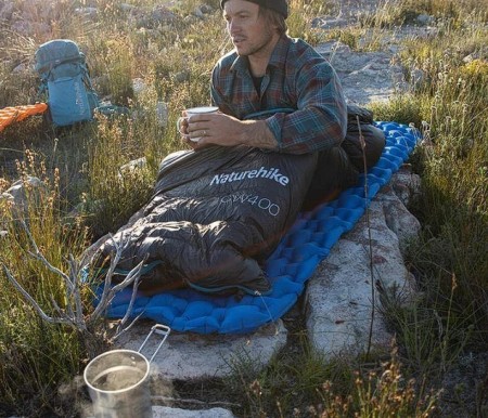 Мешок спальный  Naturehike CWZ400 NH19W400-Z с пуховым конвертом  М черный, 6927595765357