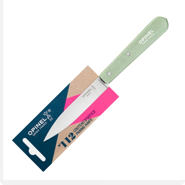 Нож столовый Opinel №112, деревянная рукоять, блистер, нержавеющая сталь, шалфейный