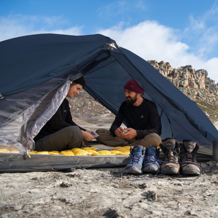 Палатка Naturehike Mongar NH19M002-J 210T двухместная сверхлегкая, синяя Navy Blue, 6975641880998