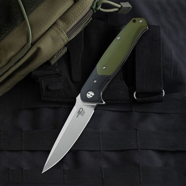 Нож Bestech Swordfish сталь D2, рукоять G10 черно-зеленая