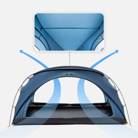 Палатка Naturehike Bear-UL2 NH20ZP108 20D двухместная, синяя, 6927595747704