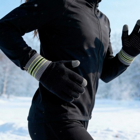 Водонепроницаемые перчатки Dexshell Ultra Thin Running Gloves черный/серый/зеленый