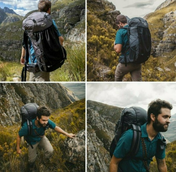 Рюкзак Naturehike NH20BB113 40 л + 5 л походный  черный, 6927595765401