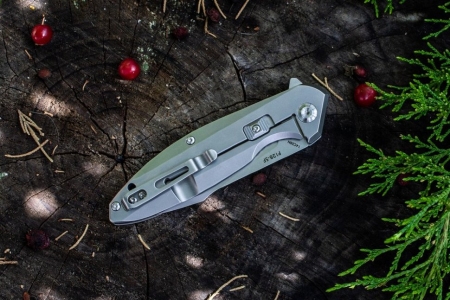 Нож складной Ruike P128-SF серый (Вскрытая, поврежден. упаковка)