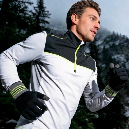 Водонепроницаемые перчатки Dexshell Ultra Thin Running Gloves черный/серый/зеленый