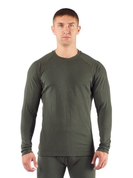 Футболка  мужская Rosta/ дл. рукав/ шерсть 220/ зеленый