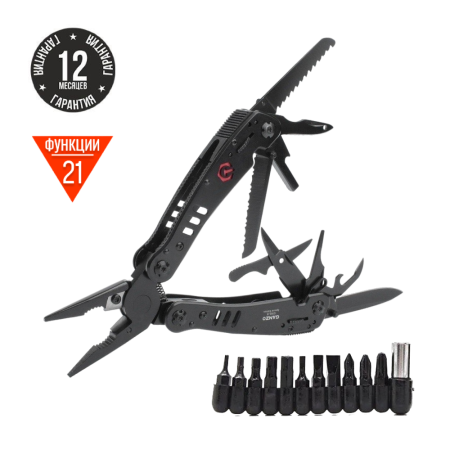 Мультитул Ganzo G302-B (21 в 1) черный
