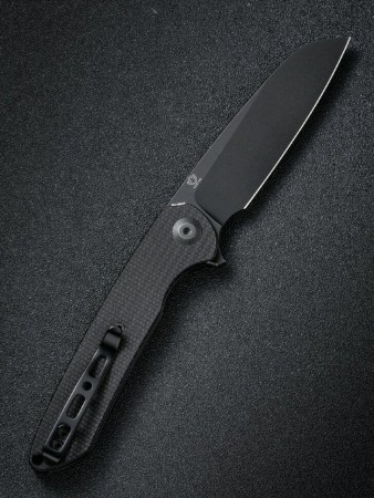 Складной нож SENCUT Kyril 9Cr18MoV Steel Black Stonewashed Handle Black Micarta