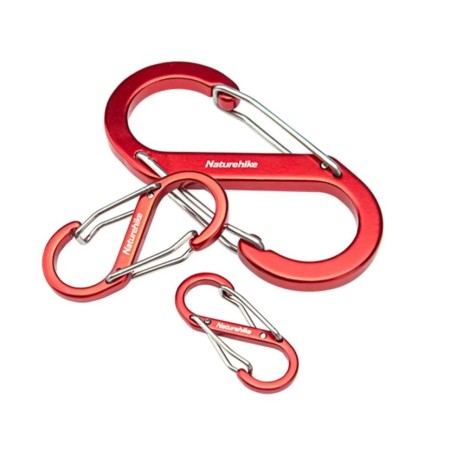 Карабин многофункциональный Naturehike NH20GS004 S-Type 5 см, 2шт