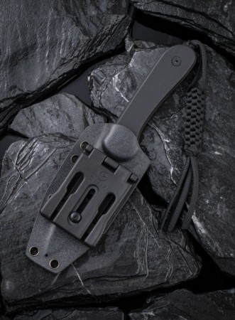 Нож CIVIVI Fixed Blade Elementum D2 Steel Black Stonewash Handle G10 Black