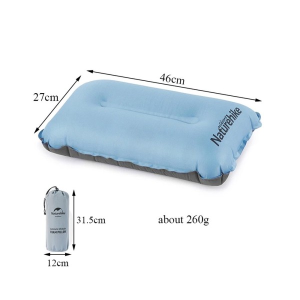Самонадувная подушка Naturehike Light Blue for Glamping/Camping/Travel/Office/Car, 6927595777411