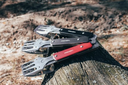 Компактный мини набор для барбекю Roxon S602G серый (4 в 1)