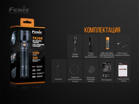 Уцененный товар Фонарь Fenix TK26R (Вскрытая упаковка.)