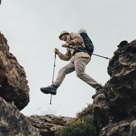 Палка треккинговая Naturehike 7075 AL NH17D017-D 61-135 черный