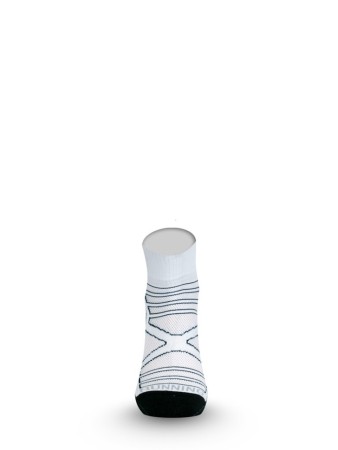 Уцененный товар Носки Lasting RPC 098, microfiber+polypropylene, белый с черной подошвой и серой полоской, размер S , RPC098-S(витрин.образец)