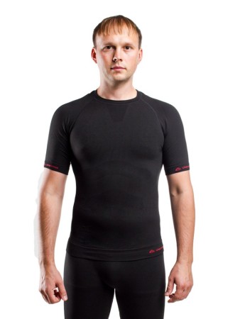 Футболка мужская Abel/ кор. рукав/ синтетика/ черный