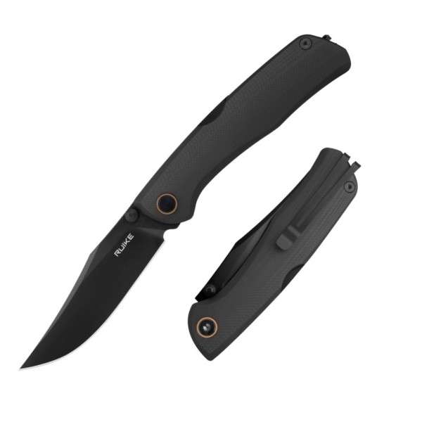Нож складной Ruike P882-B черный (Вскрытая, поврежденная упаковка)