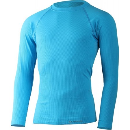 Уцененный товар Футболка мужская ZEL / дл. рукав/ синтетика/ голубой/ L-XL, ZEL-5454LXL(Без заводской упаковки. В зип пакете)