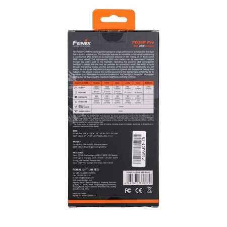Фонарь Fenix тактический PD36R Pro + E03R V2.0