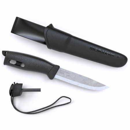Уцененный товар Нож Morakniv Companion Spark Black, нержавеющая сталь