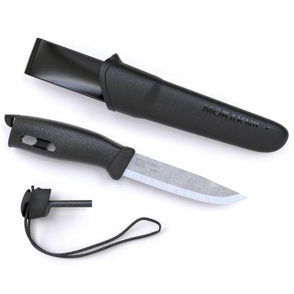 Уцененный товар Нож Morakniv Companion Spark Black, нержавеющая сталь