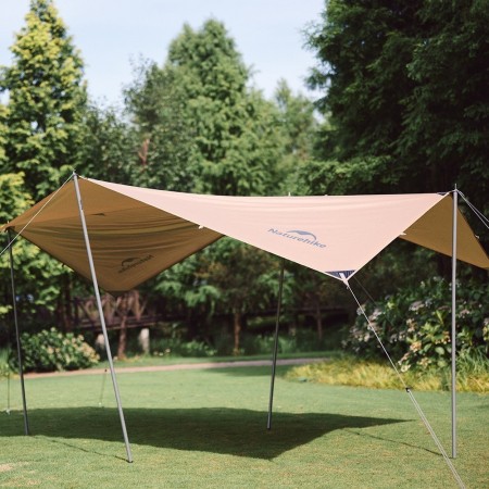 Тент Naturehike Cloud CNK2450WS025 150D, 400×292 см для кемпинга, светло-коричневый (без стоек)