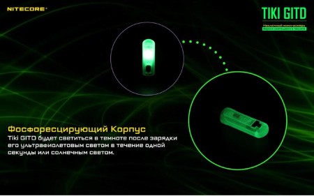 Уцененный товар Наключный фонарь Nitecore TIKI GITD primary OSRAM P8(Новые. В запечатанных блистерах)