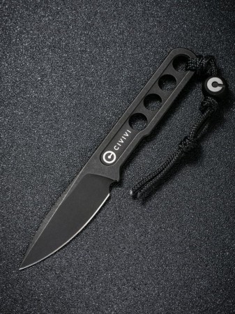 Нож CIVIVI Fixed Blade Circulus 10Cr15CoMoV Steel Black Stonewashed Handle Ostap Hel Design
