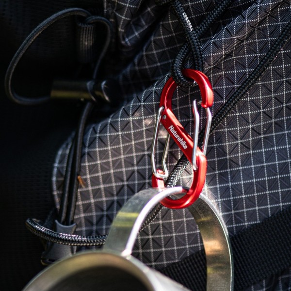 Карабин многофункциональный Naturehike NH20GS004 S-Type 5 см, 2шт