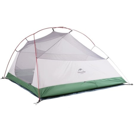 Палатка Naturehike Cloud Up 3 210T NH18T030-T трехместная с ковриком, зеленый, 6927595730621