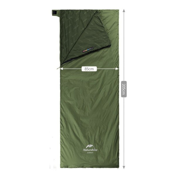 Мешок спальный Naturehike NH21MSD09 мини LW180, размер XL, зеленый
