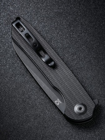 Уцененный товар Складной нож SENCUT Kyril 9Cr18MoV Steel Black Stonewashed Handle Black Micarta(витрин.образец)