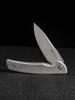 Складной нож SENCUT Tynan 10Cr15CoMoV Steel Gray Stonewashed Handle Stainless Gray
