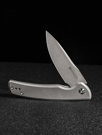 Складной нож SENCUT Tynan 10Cr15CoMoV Steel Gray Stonewashed Handle Stainless Gray