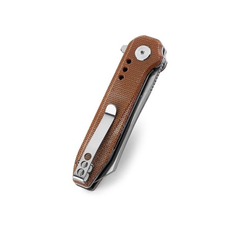 Нож Bestech Syntax сталь 14C28N, рукоять Микарта коричневая