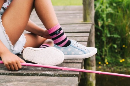 Водонепроницаемые детские носки DexShell Waterproof Children Socks розовый/черный