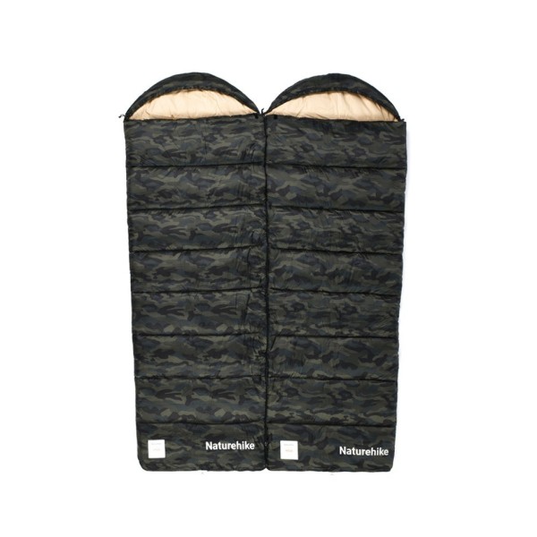 Ультралёгкий спальный мешок Naturehike CNK2350WS023 M320 хлопковый с капюшоном весна осень камуфляжный