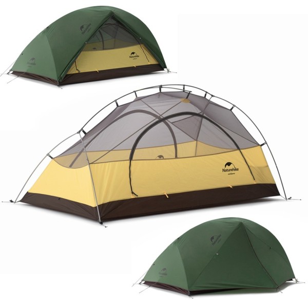 Палатка Naturehike Star-river NH17T012-T 210T двухместная сверхлегкая + коврик  зеленый, 6927595789049 (Витрин. образец.)