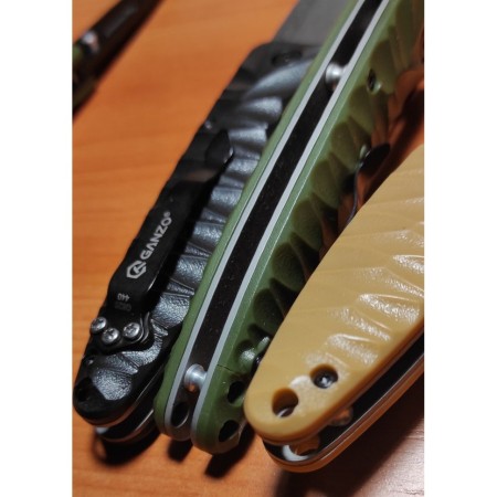 Уцененный товар Нож Ganzo G620 зеленый (Трещины на рукояти)