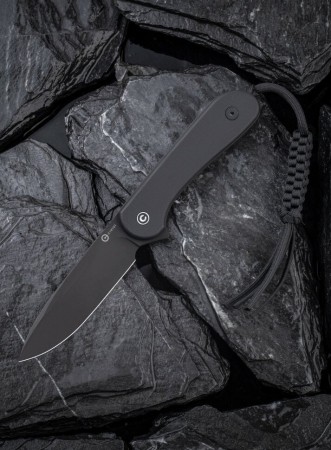 Нож CIVIVI Fixed Blade Elementum D2 Steel Black Stonewash Handle G10 Black