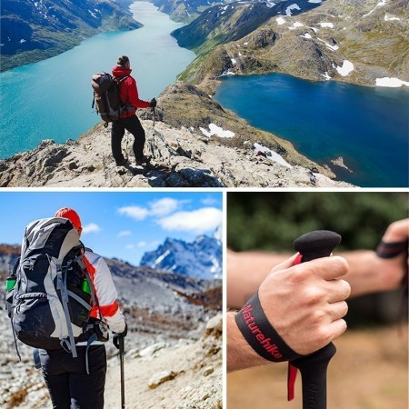 Палка треккинговая Naturehike NH17D006-D Carbon-AL Hoar UL 60-120см белый