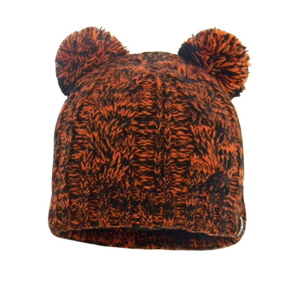 Водонепроницаемая детская шапка DexShell Kid's Beanie Cable Twin Pompom оранжевый